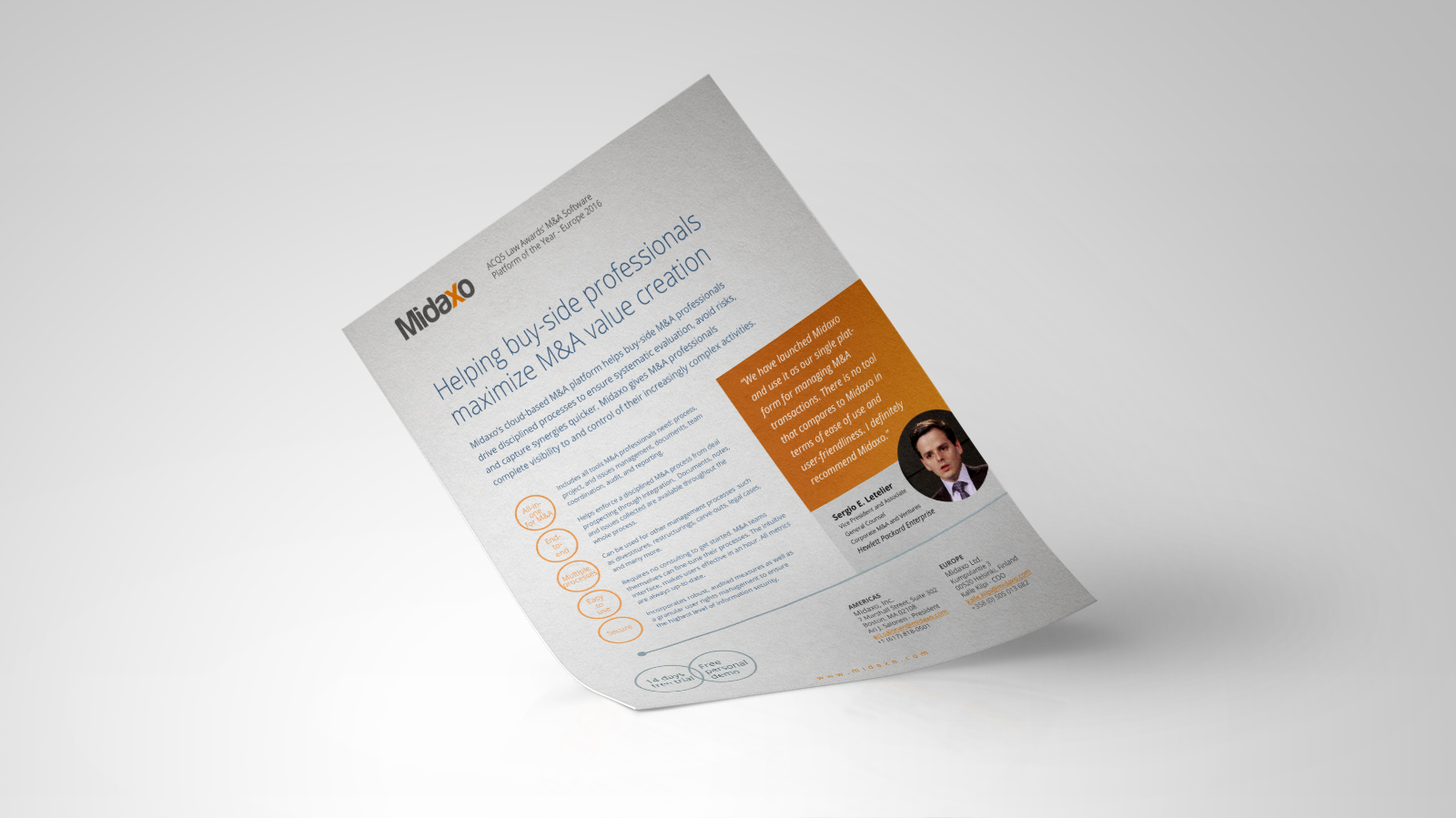 Midaxo Ad on Magazine - size A4
